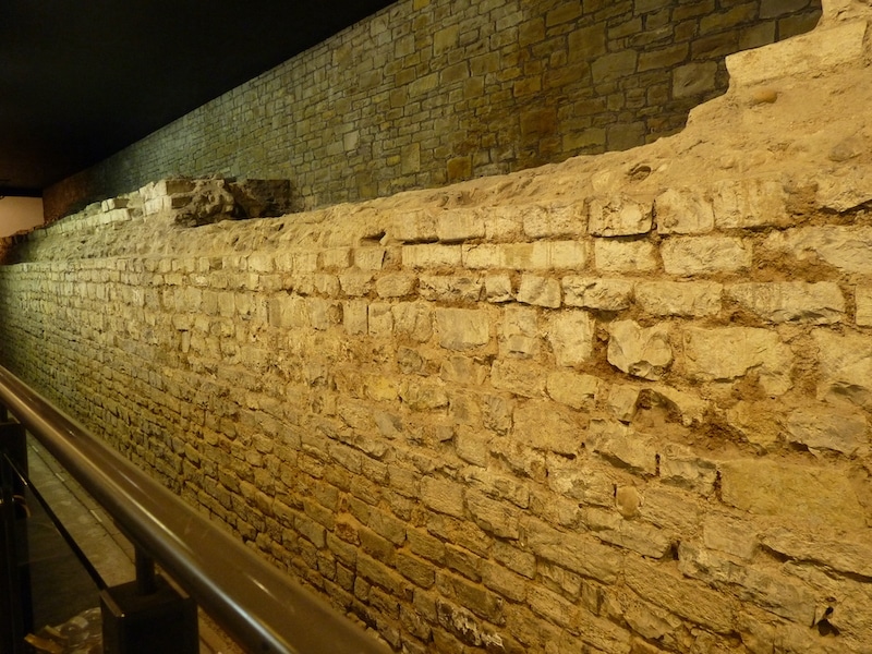 Ancient Roman Wall in Cardiff Castle