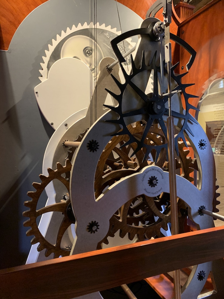 Inner workings of clock, Rock Ford Museum
