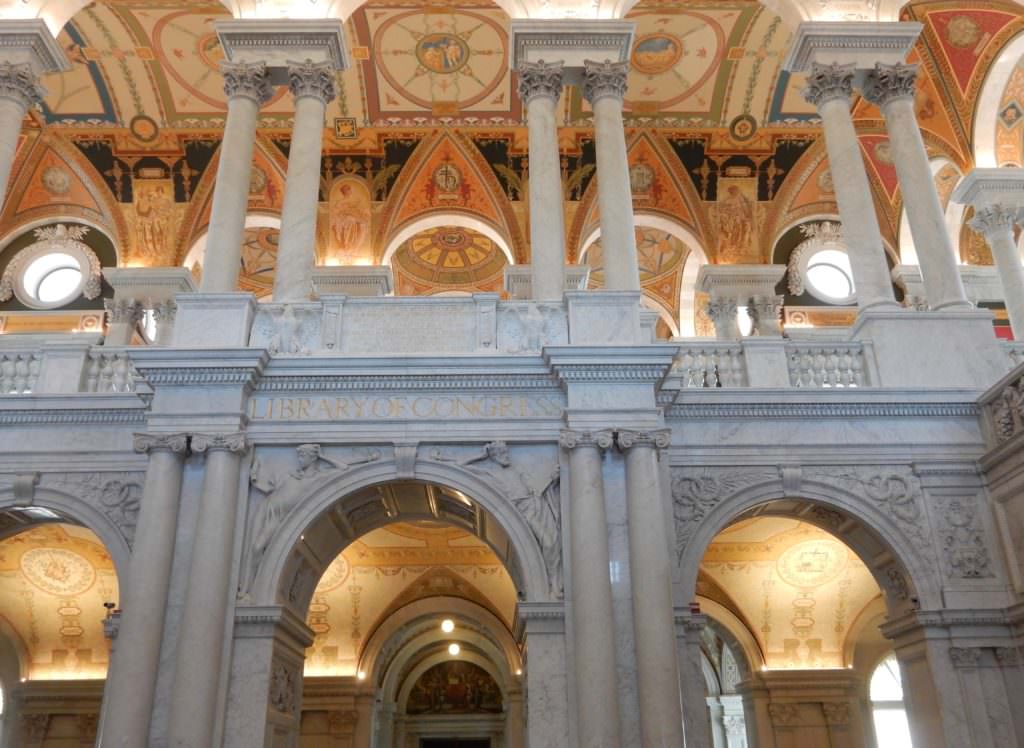 Marble Eagle is above the arch, Library of Congress