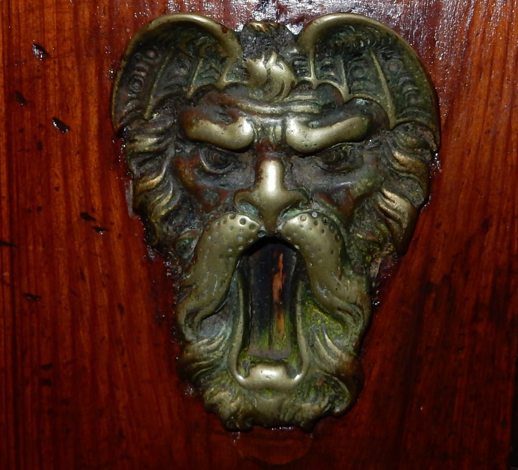 Frowning Lion or Bird key hole
