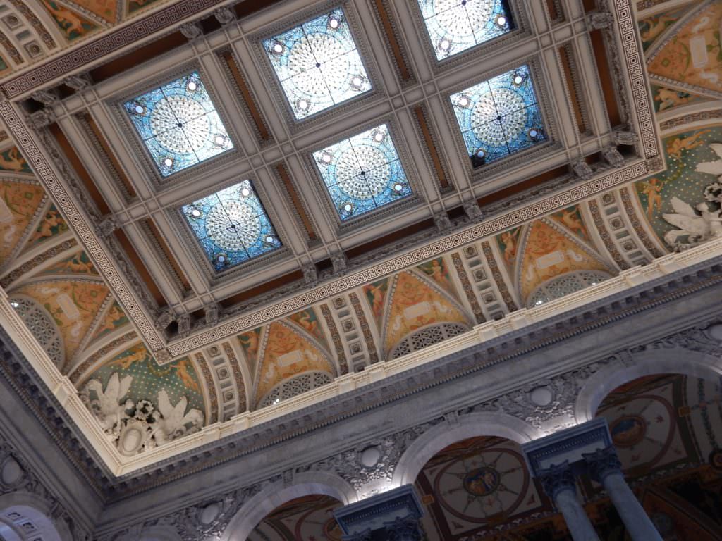 Glass mosaic Ceiling in the Foyer of the Library of Congress
