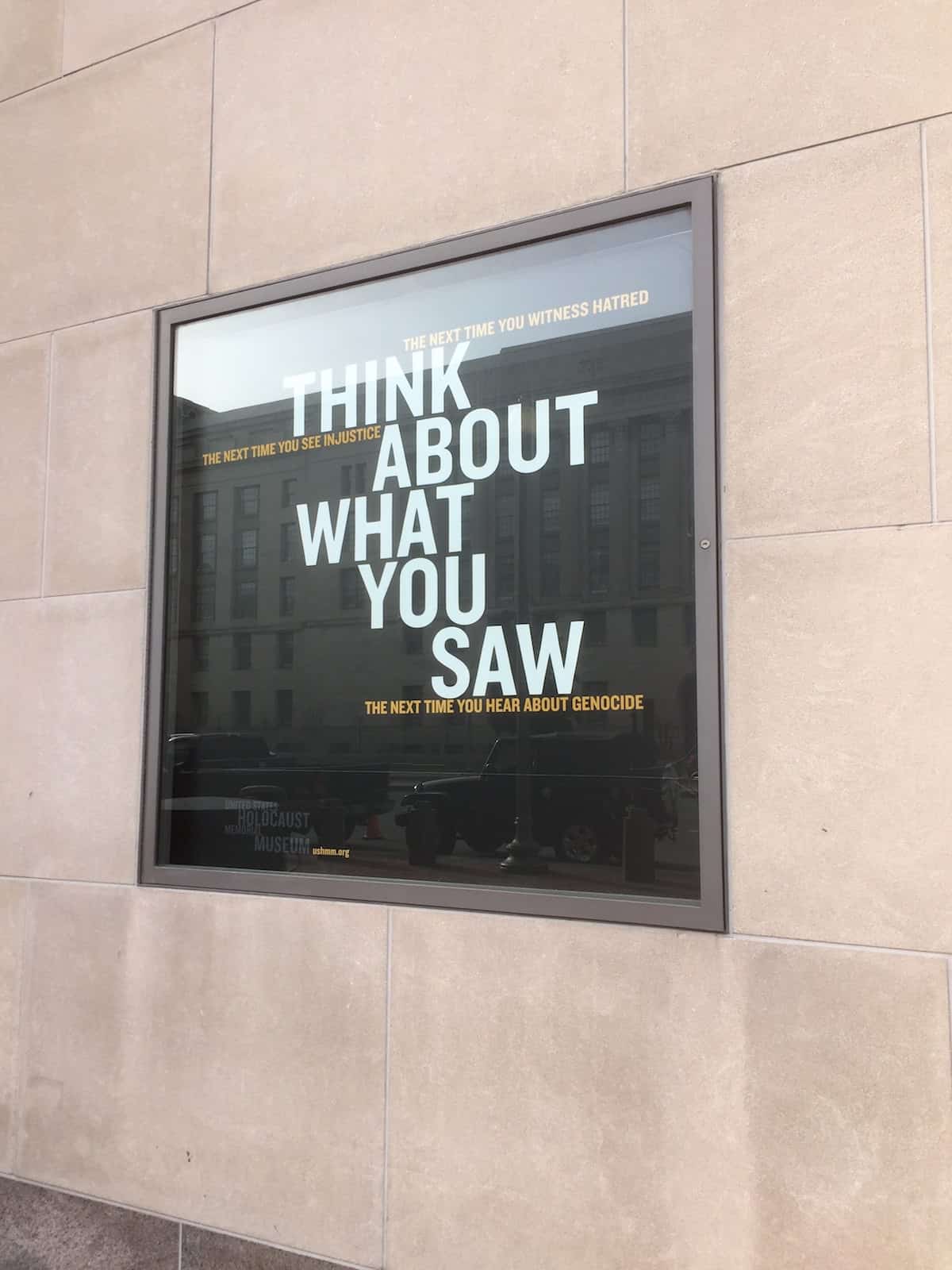 Holocaust Museum Signage