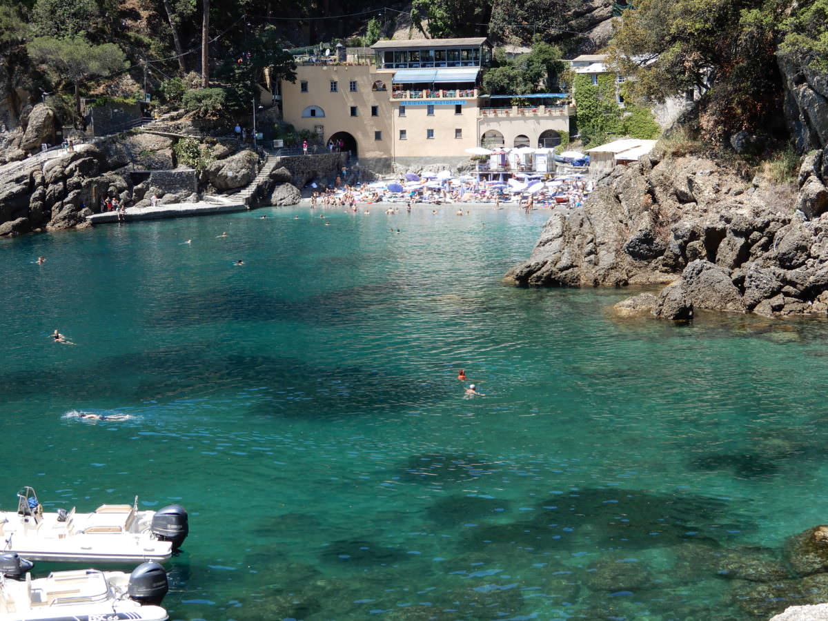 San Fruttuoso, one of the beaches, Italy