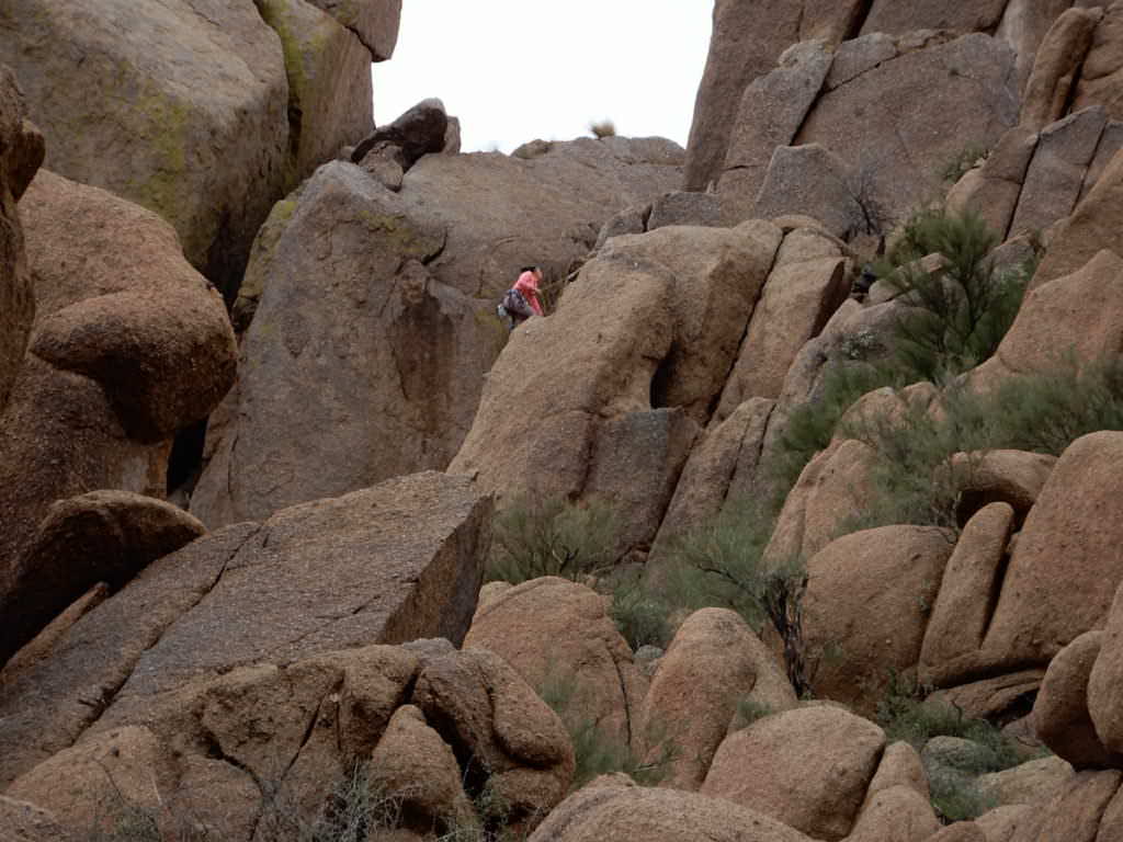 and the rock climber in pink, Arizona