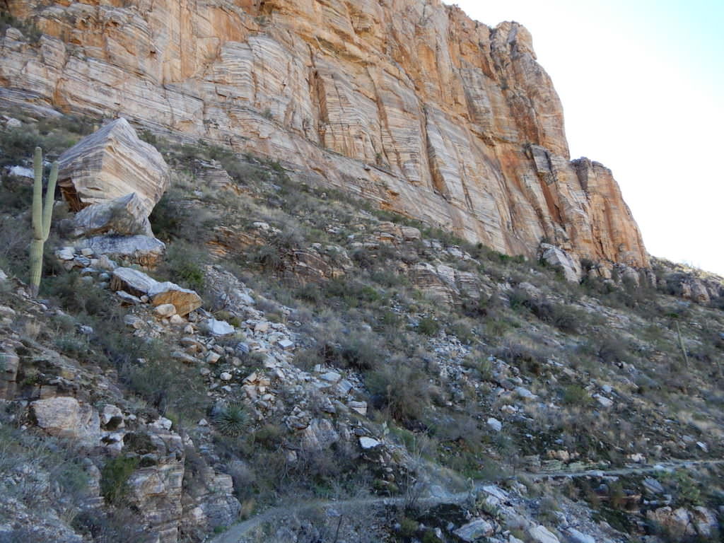 Surrounding bluffs, and even closer